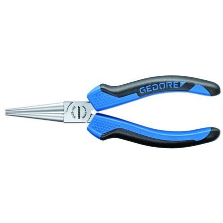 Gedore Round Nose Pliers, 6-1/4", Overall Length: 160mm 8122-160 JC