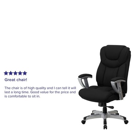 Flash Furniture Office Chair, 31" L 48-1/2" H, Height and Width Adjustable Padded, Hercules Series GO-1534-BK-FAB-GG