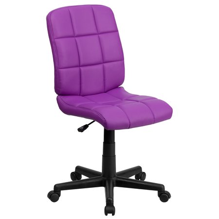 Flash Furniture Metal Contemporary Chair, 16-3/4" to 21-3/4, Purple GO-1691-1-PUR-GG