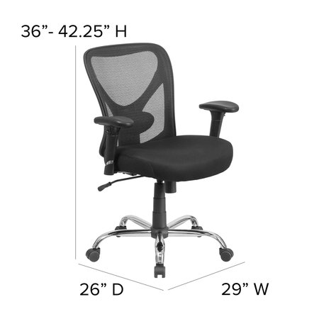 Flash Furniture BlackBlackAdjustable Padded GO-2032-GG