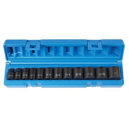 GREY PNEUMATIC 3/8" Drive Socket Set, 12 pcs 1202