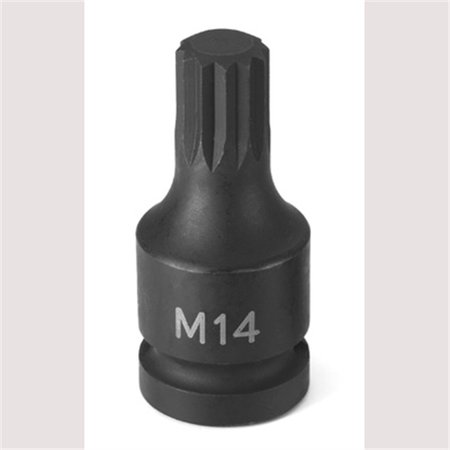 GREY PNEUMATIC SOC M14 1/2D IMP TRPLE SQ MALE BLK 2114S
