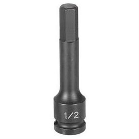 GREY PNEUMATIC 1/2" Drive x 9mm Hex Driver 4" Length 29094M