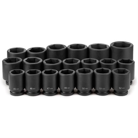 GREY PNEUMATIC 1" Drive Deep Impact Socket Set 9020MD