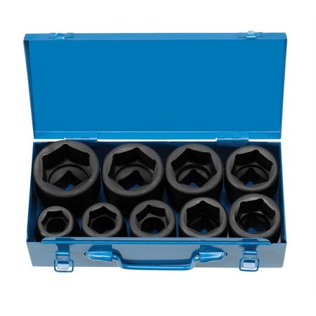 Grey Pneumatic 1" Drive Standard Socket Set, 9 pcs 9159