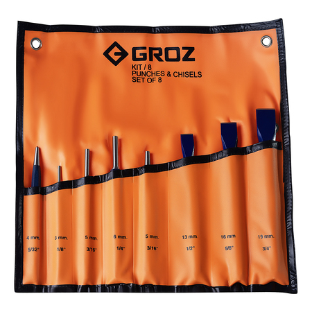 GROZ Punch and Chisel Set, 8 pcs. 33000