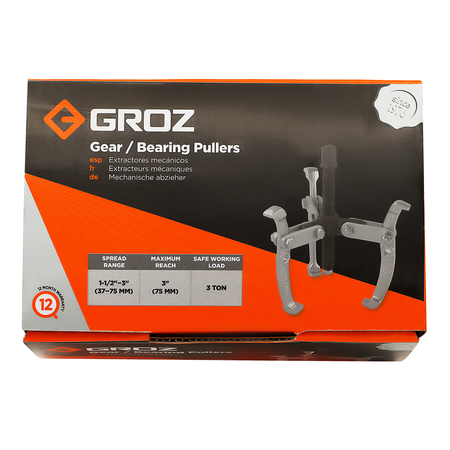 GROZ Bearing Pliers, 3 Jaw, 75mm 36030