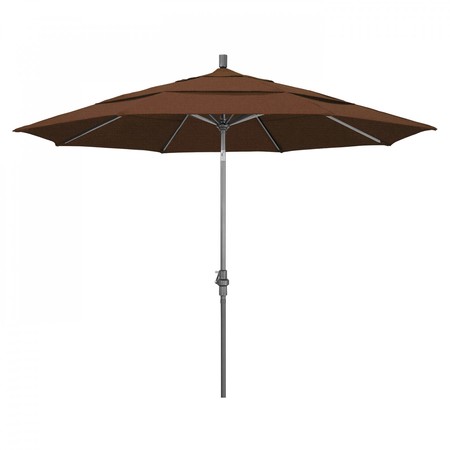 CALIFORNIA UMBRELLA Patio Umbrella, Octagon, 110.5" H, Olefin Fabric, Teak 194061013274