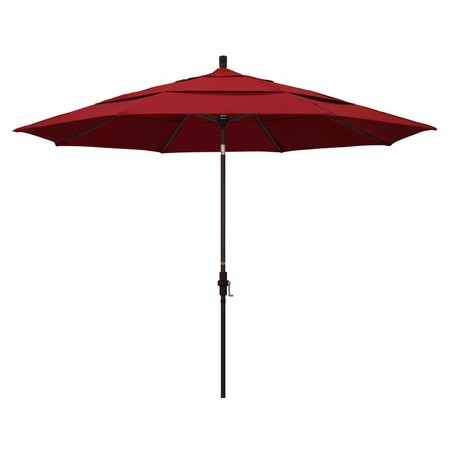 CALIFORNIA UMBRELLA Patio Umbrella, Octagon, 110.5" H, Pacifica Fabric, Red 194061014196