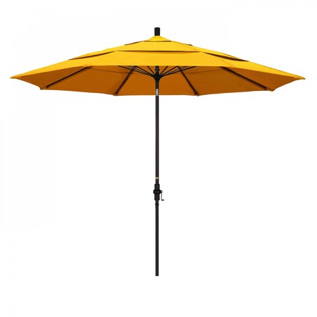 CALIFORNIA UMBRELLA Patio Umbrella, Octagon, 109.5" H, Sunbrella Fabric, Sunflower Yellow 194061020791