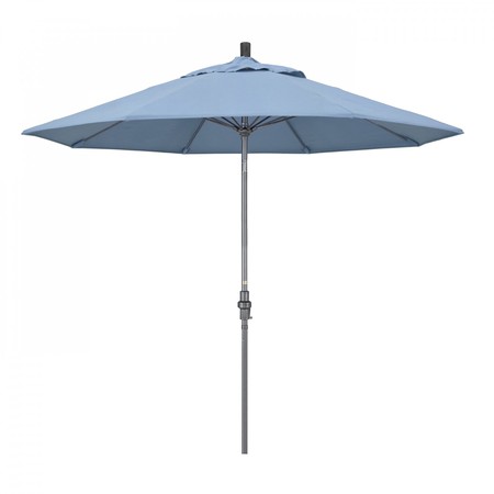 CALIFORNIA UMBRELLA Patio Umbrella, Octagon, 101" H, Sunbrella Fabric, Air Blue 194061024898