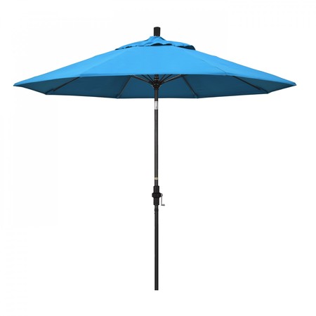 CALIFORNIA UMBRELLA Patio Umbrella, Octagon, 101" H, Sunbrella Fabric, Canvas Cyan 194061027851