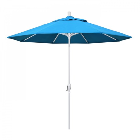 CALIFORNIA UMBRELLA Patio Umbrella, Octagon, 101" H, Sunbrella Fabric, Canvas Cyan 194061034132