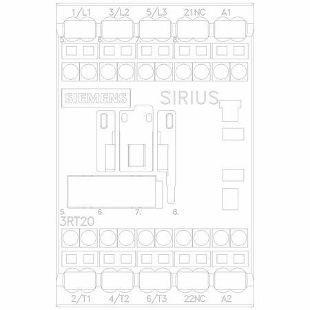 Siemens Contactor, 3 Poles, 110V AC, 16 A 3RT20182AF02