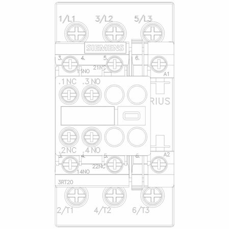 Siemens IECPowerContactor, Non-Reversing, 110VAC 3RT20241AG24