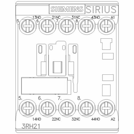 Siemens IEC Control Relay, 2NO/2NC, 120VAC, 10A 3RH21221AK60