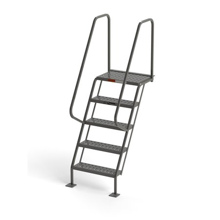 EGA PRODUCTS 80" All-Welded Access Stairway, 5 Steps, 300 lb. Load Capacity H002