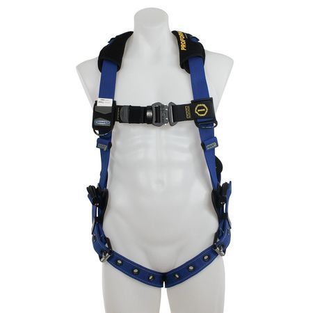 WERNER Harness, Tongue Buckle Leg, Black/Blue, XL H012004