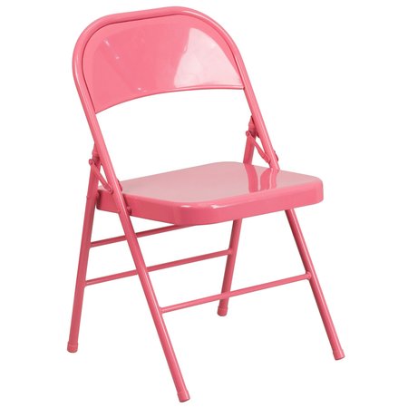 Flash Furniture Folding Chair, Bubblegum Pink HF3-PINK-GG
