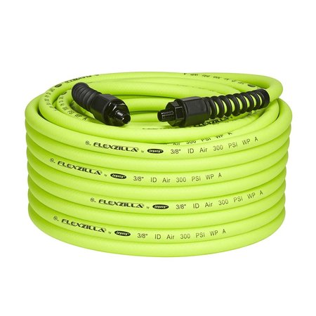 FLEXZILLA Pro Air Hose, 3/8" x 100, 1/4" MNPT Fit HFZP38100YW2