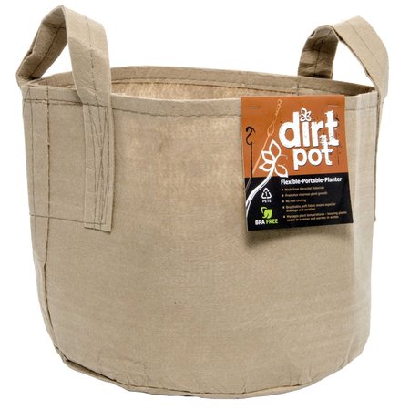 HYDROFARM Dirt Pot Flexible Portable Planter, Tan,  HGDBT15H