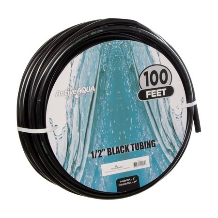 ACTIVE AQUA Black Tubing 100Ft., 1/2" ID HGTB50