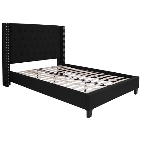Flash Furniture Platform Bed, Riverdale, Full, Black HG-38-GG
