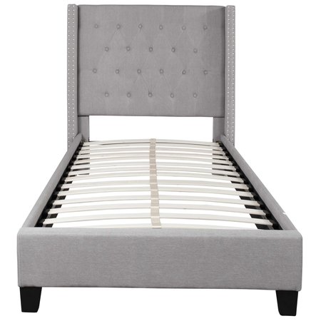Flash Furniture Platform Bed, Riverdale, Twin, Light Gray HG-41-GG