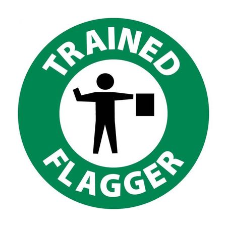 NMC Trained Flagger Hard Hat Emblem, Pk25 HH112