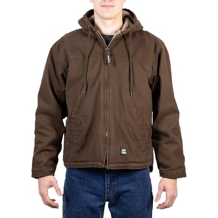 BERNE Work Coat, Washed Hooded, XL, Tall HJ626