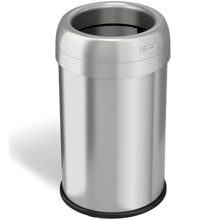 HLS COMMERCIAL 13 gal Round Trash Can, Silver, Stainless Steel HLS13STR