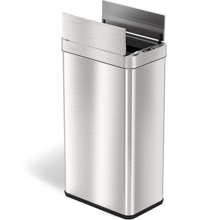 HLS COMMERCIAL 18 gal Trash Can, Silver, Stainless Steel HLS18WRSL