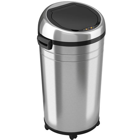 HLS COMMERCIAL 23 gal Round Trash Can, Silver, Stainless Steel HLS23RC