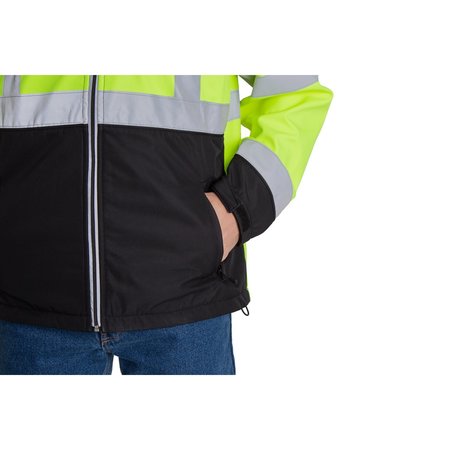 Berne Jacket, Softshell, Hi-Vis, Class 3, L, Reg HVJS206