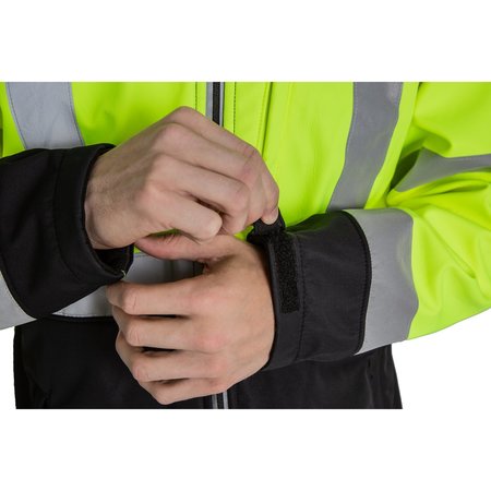 Berne Jacket, Softshell, Hi-Vis, Class 3, L, Tall HVJS206