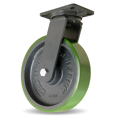 HAMILTON Champion Swivel Caster, 12" x 3" Duralast Polyurethane (95A) on Cast Iron Wheel S-CH-12DT