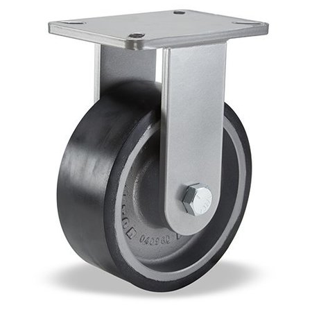 Zoro Select Plte Caster, Rgd, Poly, 8", 3250 lb. R-CH-83DB70