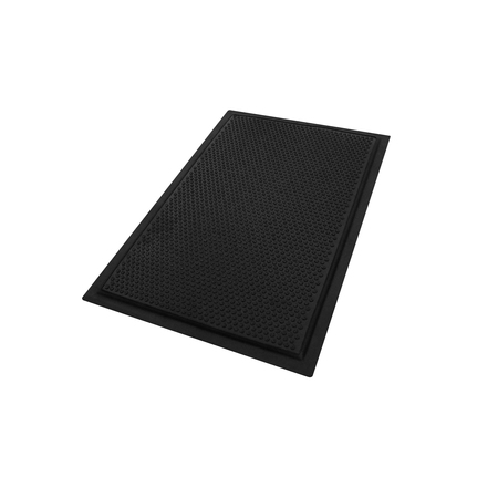 M A MATTING DuraComfort (formerly Happy Feet) Grip Surface Mat, Black 2' x 3' 475023000