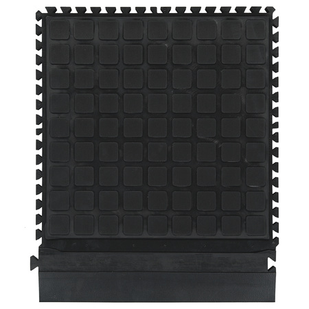 M A MATTING Hog Heaven III Comfort Modular Tiles 18" , Black 18" x 21.75", Side 447102100