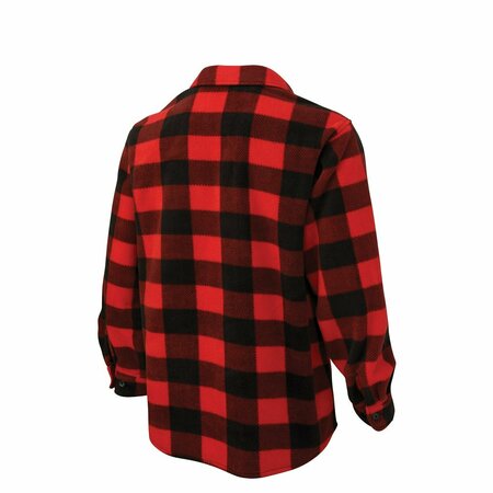 Tough Duck Buffalo Check Fleece Shirt, Red, 3XL i96421