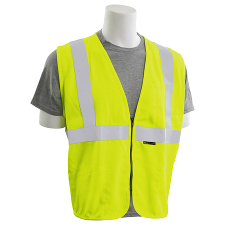 Erb Safety Vest, Flame Resistant, Solid, Lime 2X 61953