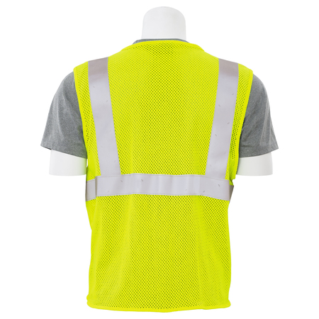 Erb Safety Safety Vest, Flame Resistant, HiViz, Lime, L 61264