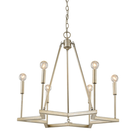 ACCLAIM LIGHTING Reagan 6-Light Chandelier Washed Gold IN11395WG