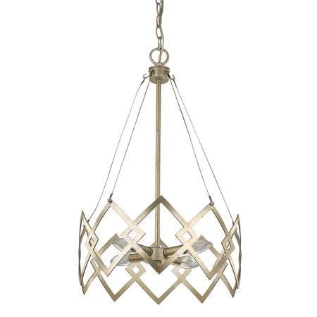 ACCLAIM LIGHTING Nora 4-Light Drum Pendant Washed Gold IN11397WG