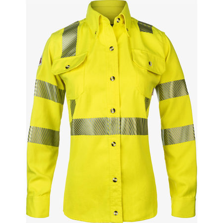 LAKELAND Womens Westex DH FR Shirt, Hi-Vis, MD ISHW65DH29RTMD