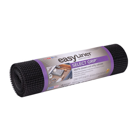 EASY LINER Shelf Liner 12"x10 ft., Black SELECT EASY LINER