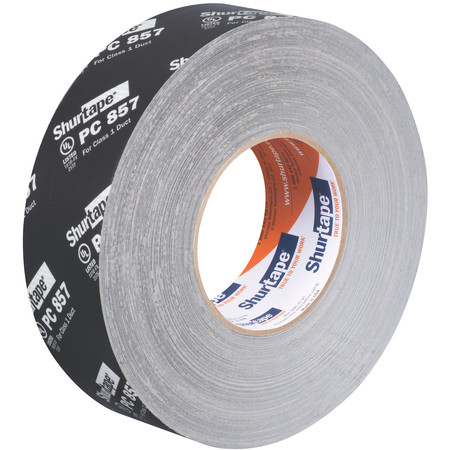 Shurtape Duct Tape, 55m L, Adhesion 70 oz./in, Black PC 857