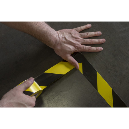 Shurtape Floor Marking Tape, Black/Yellow, PK24 VP 415