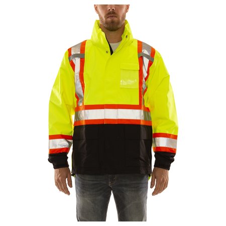 TINGLEY Rain Jacket, XL, Yellow/Green, 0.30mm Thick J24122C