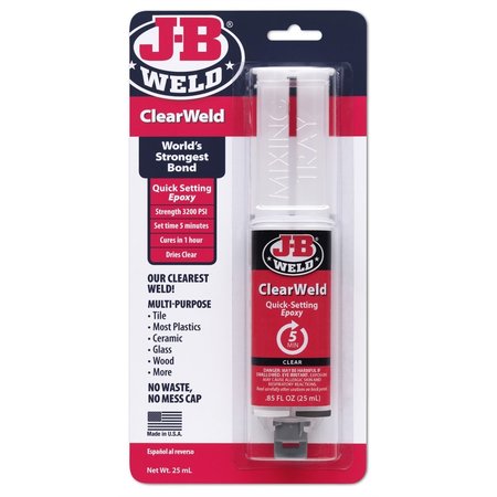 J-B Weld Clearweld Syringe, 25Ml, 50112 JBW50112